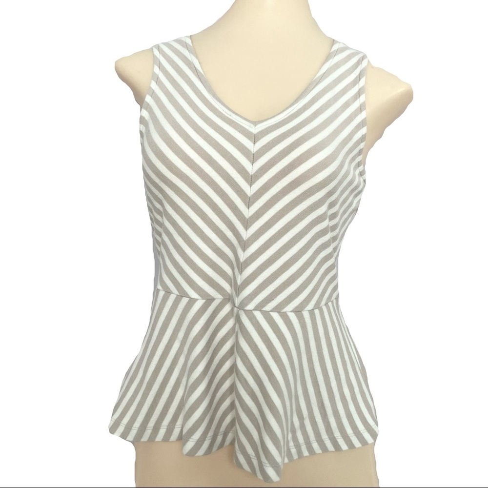 Striped Peplum Tank